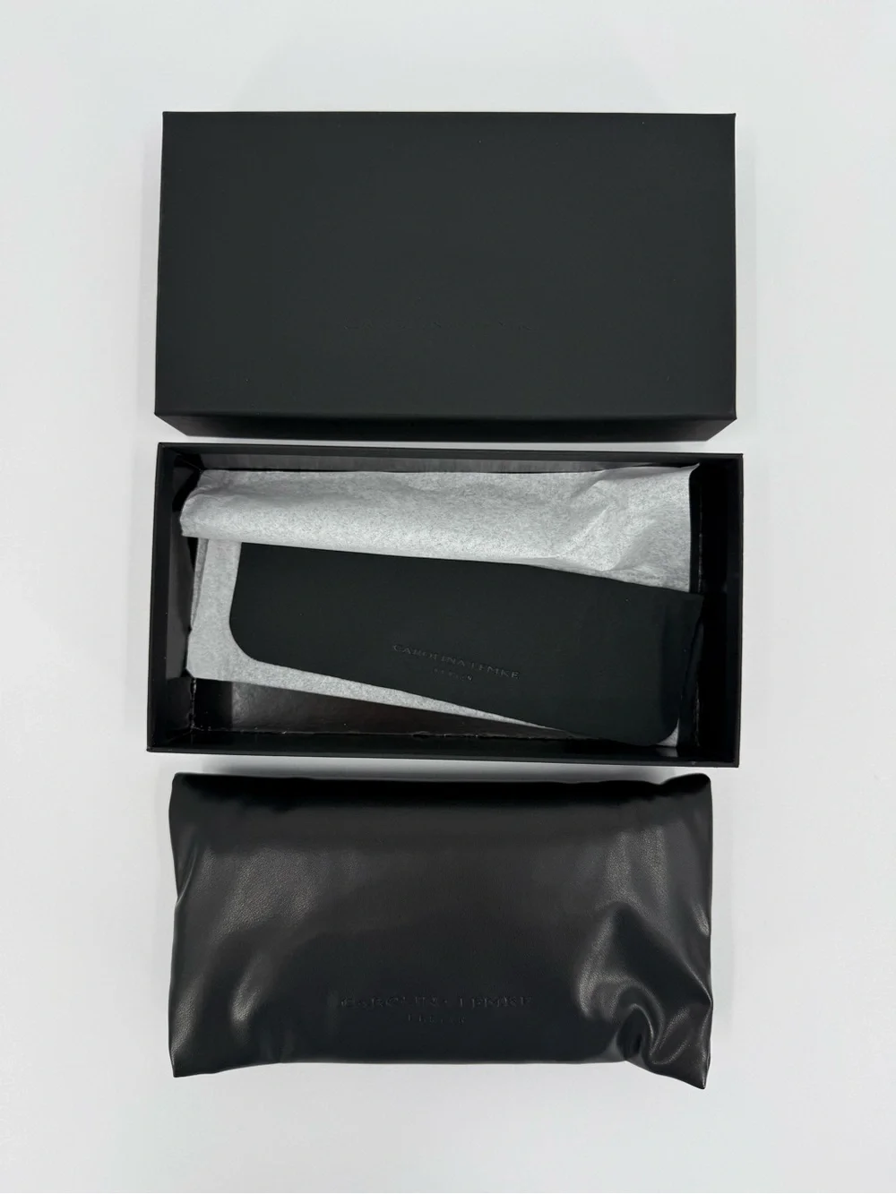 Carolina Lemke Berlin Eyewear Yogi Black Shiny w/ Luxury Premium Case CL3315-02